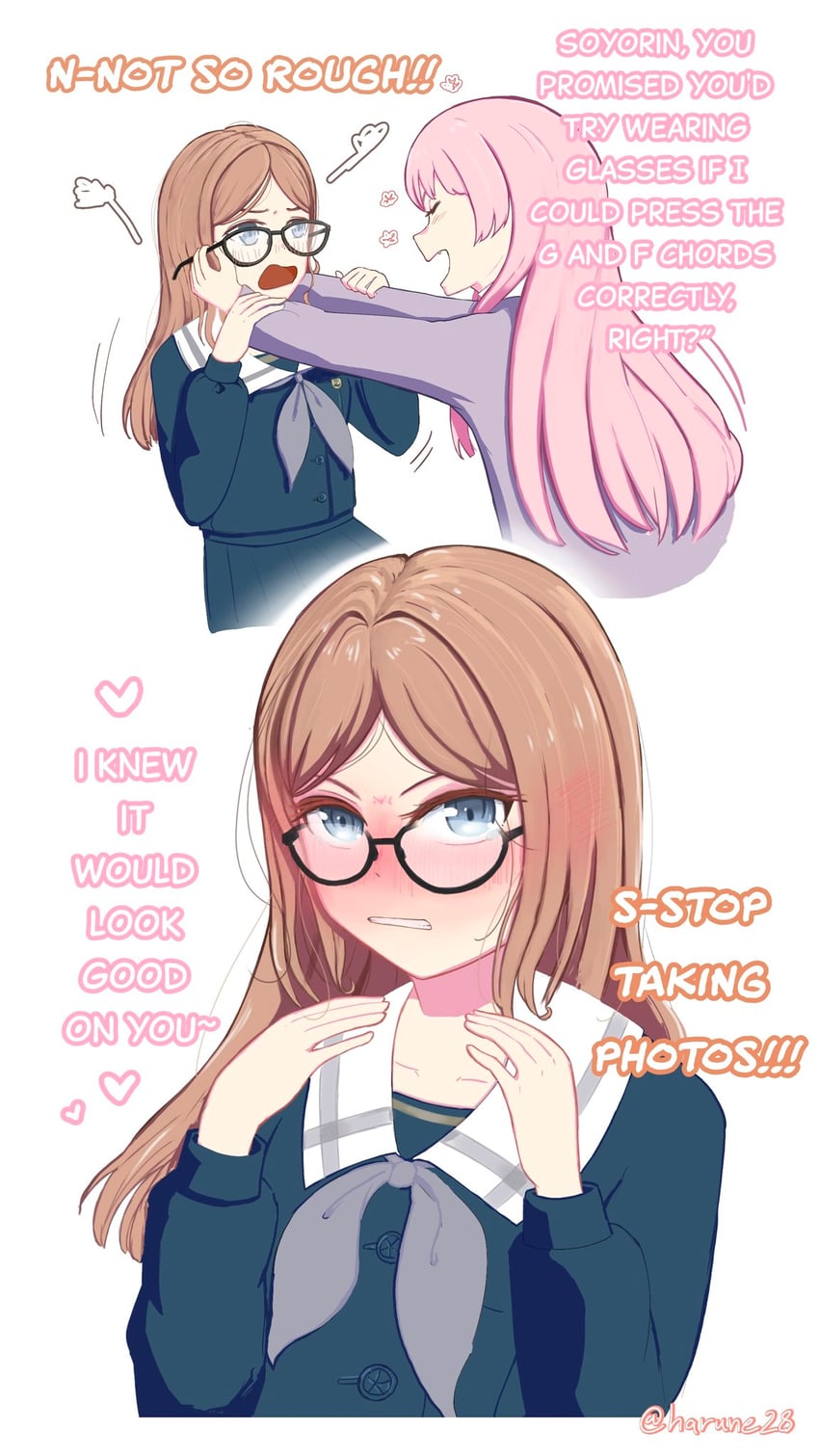 chihaya anon and nagasaki soyo (bang dream! and 1 more) drawn by harune28