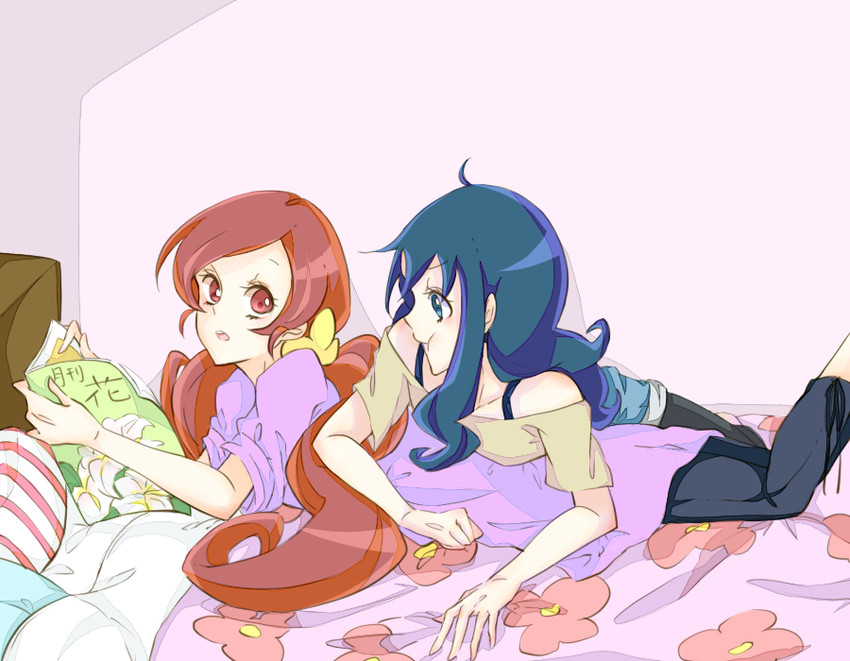 kurumi erika and hanasaki tsubomi (precure and 1 more) drawn by chabame