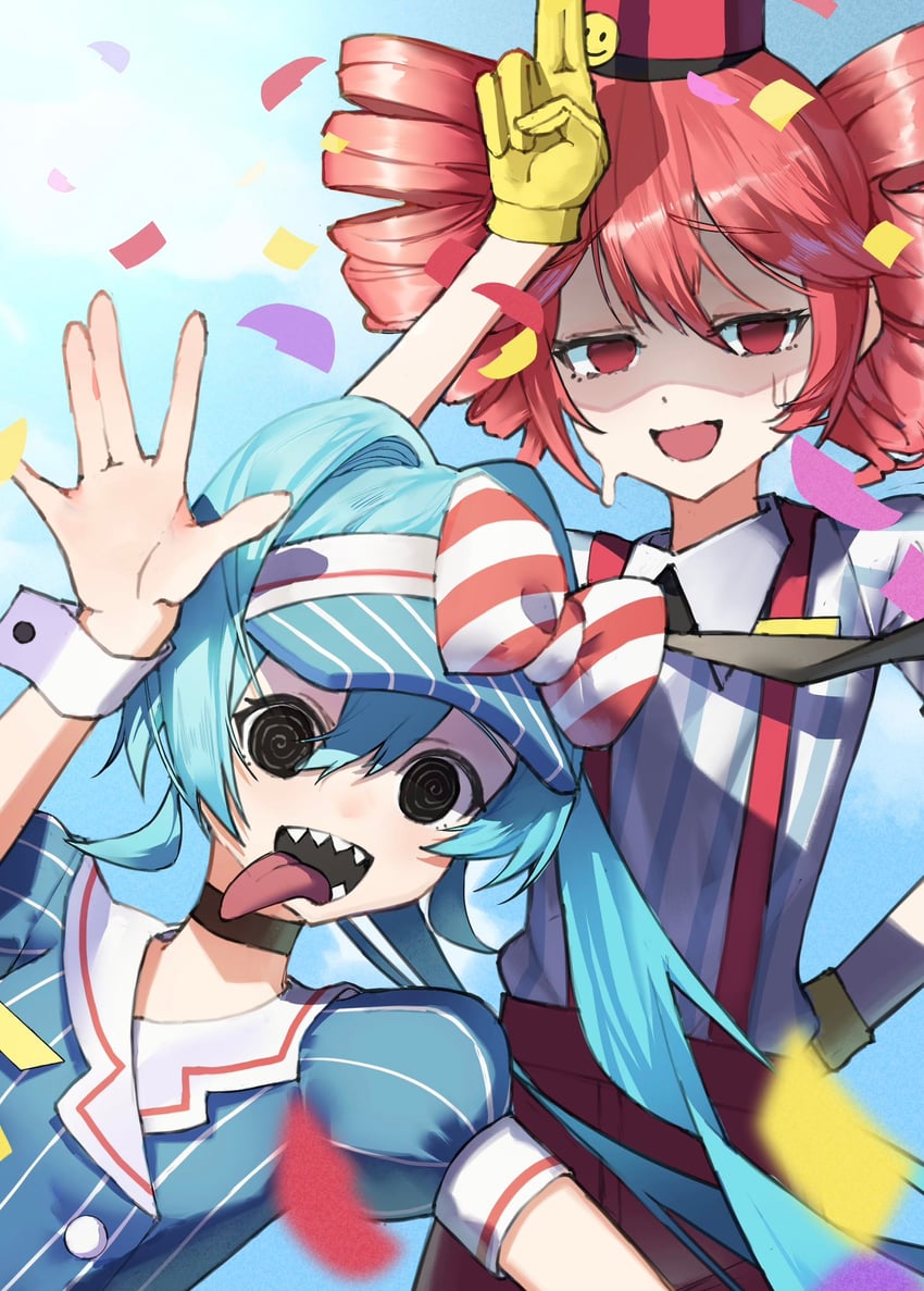 hatsune miku and kasane teto (vocaloid and 2 more) drawn by nushibautiful