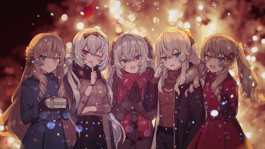 x'flare, nero x'fire, beretta x'rain, lamuril ragna x', and lemuel ragna x' (x enc'ount) drawn by vmwt_(vlilym27)