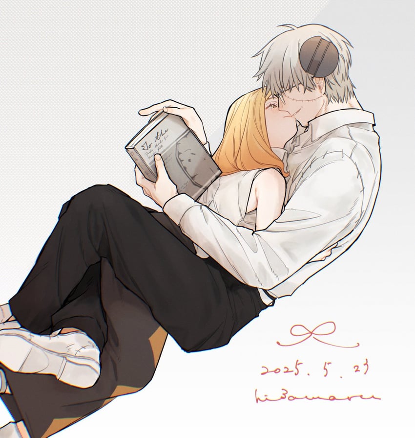 franken stein and marie mjolnir (soul eater) drawn by hissiu