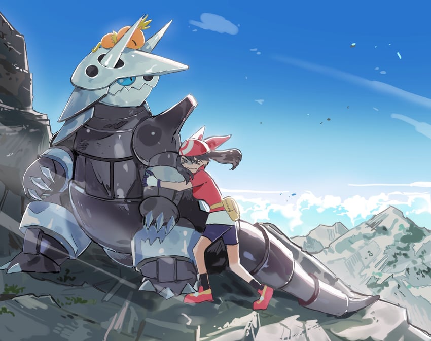 may, torchic, and aggron (pokemon and 1 more) drawn by aisutabetao