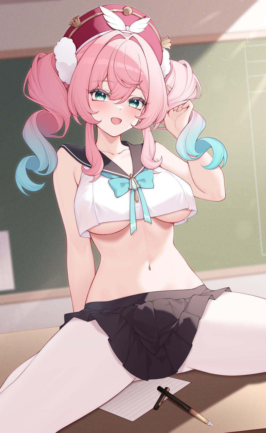 hyacine (honkai and 1 more) drawn by origami_(poinia)