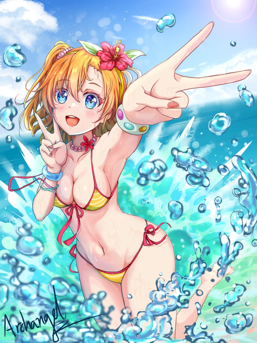 kosaka honoka (love live! and 1 more) drawn by tangelianleiji1