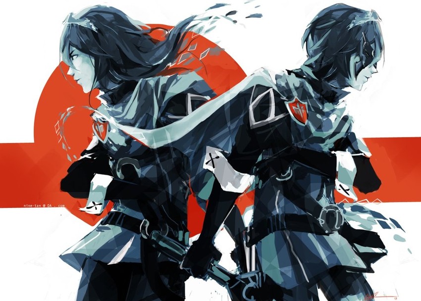 lucina and marth (fire emblem and 1 more) drawn by ninemore