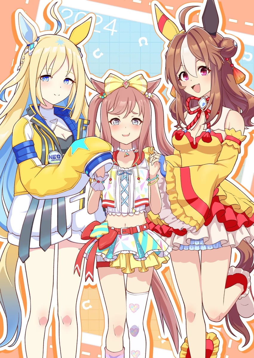 agnes digital, copano rickey, and neo universe (umamusume) drawn by yukke_jan