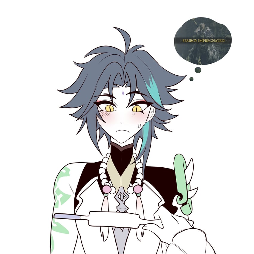venti and xiao (genshin impact and 1 more) drawn by annidrw