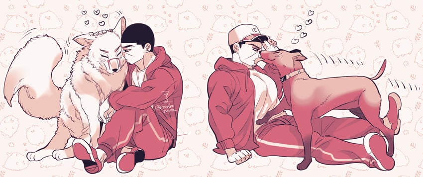 sugimoto saichi, tsukishima hajime, and koito otonoshin (golden kamuy) drawn by tsuruko_turuta