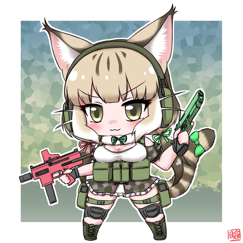 jungle cat (kemono friends and 1 more) drawn by mabuta_(mbt)