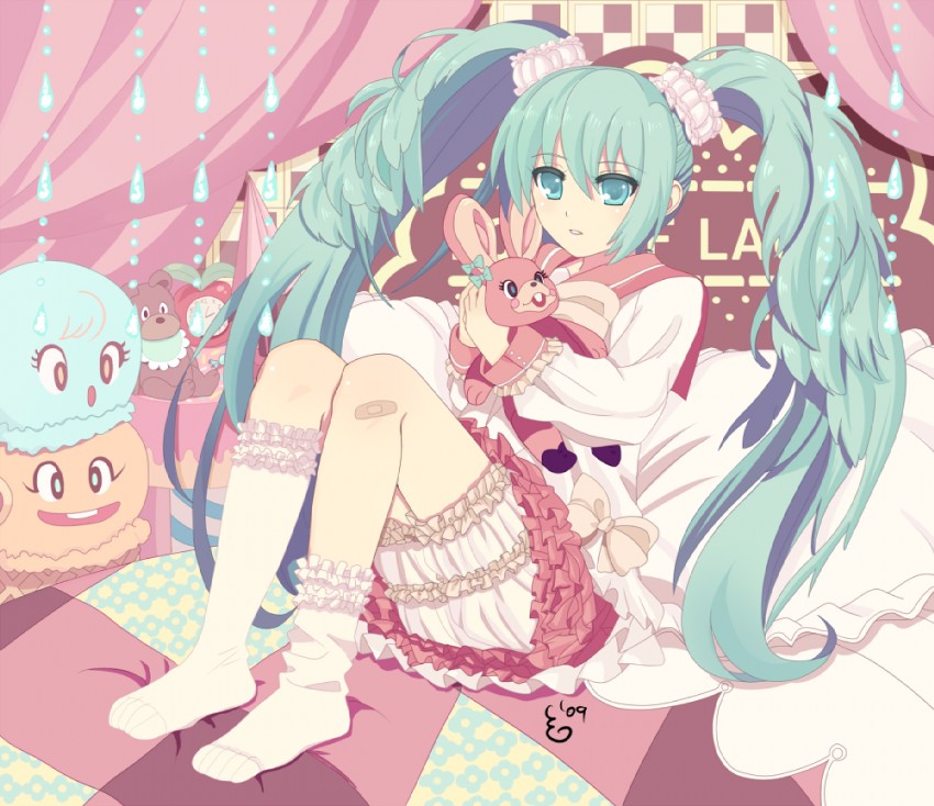 hatsune miku (vocaloid and 1 more) drawn by felicia-val
