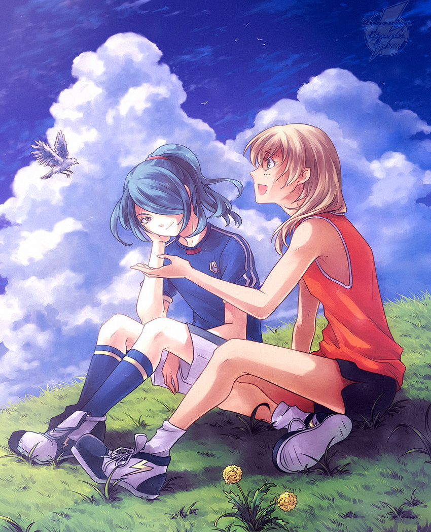 kazemaru ichirouta and miyasaka ryou (inazuma eleven) drawn by agent_051