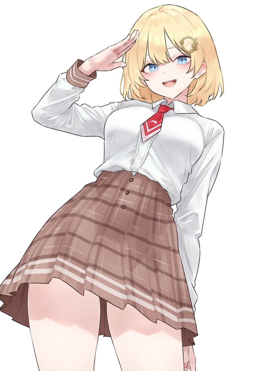watson amelia (hololive and 1 more) drawn by bluefield