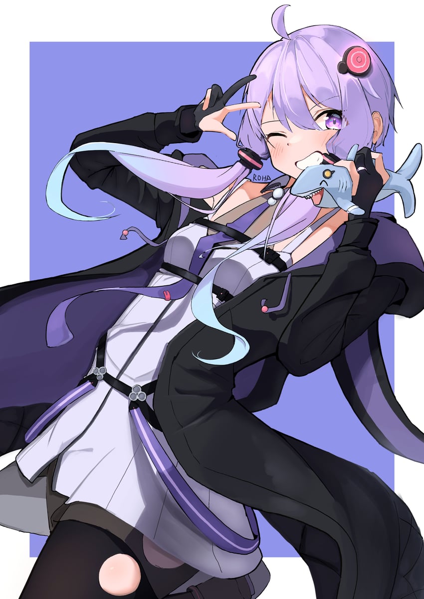 yuzuki yukari (vocaloid and 1 more) drawn by komakusa_roha