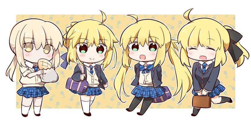 artoria pendragon, saber alter, artoria caster, saber lily, and saber (fate and 1 more) drawn by tsuchiya_madose