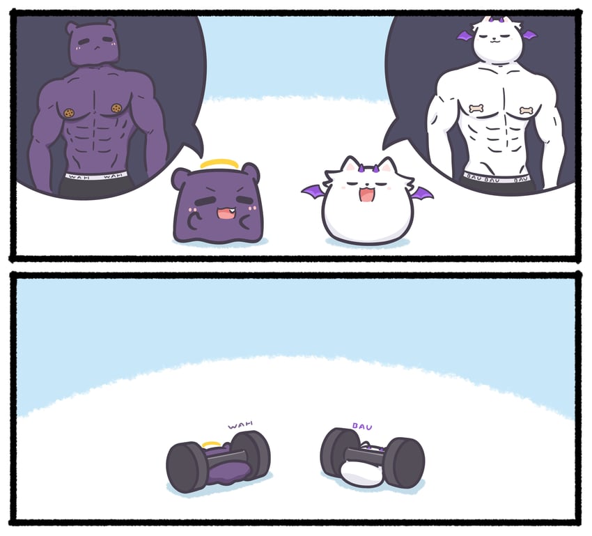 takodachi and perroccino (hololive and 2 more) drawn by mpien