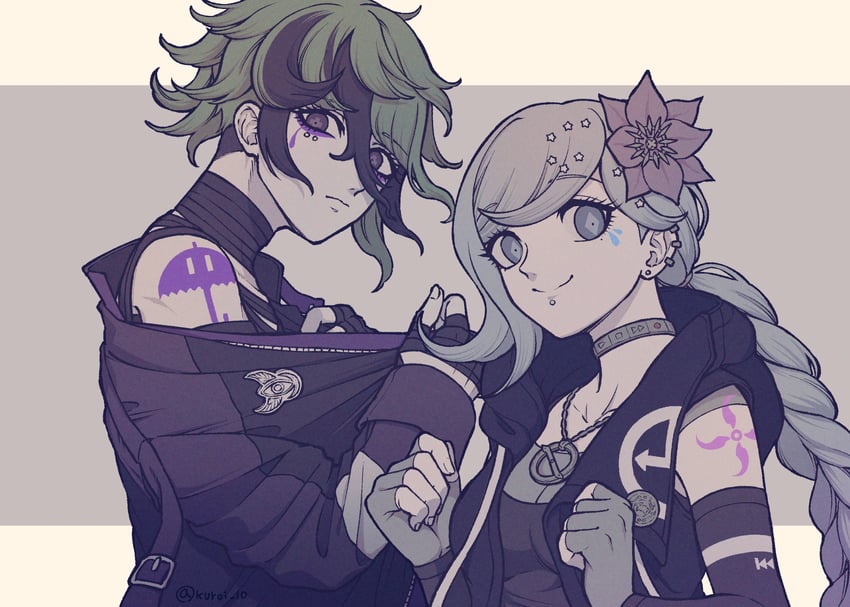 vivia twilight and fubuki clockford (master detective archives: rain code) drawn by kuroi_10