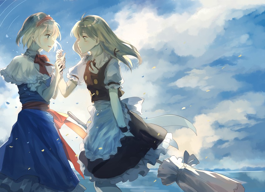 kirisame marisa and alice margatroid (touhou) drawn by meng_ziya