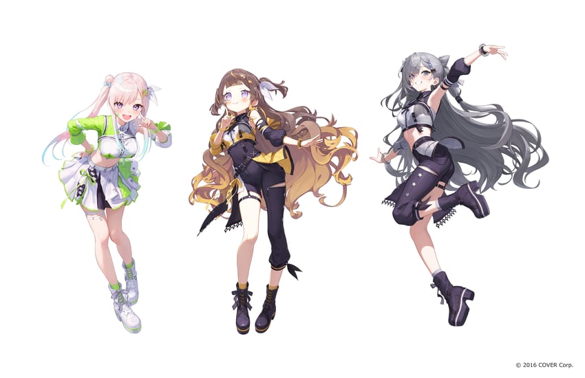 anya melfissa, vestia zeta, and airani iofifteen (hololive and 1 more) drawn by matsuo_shogo