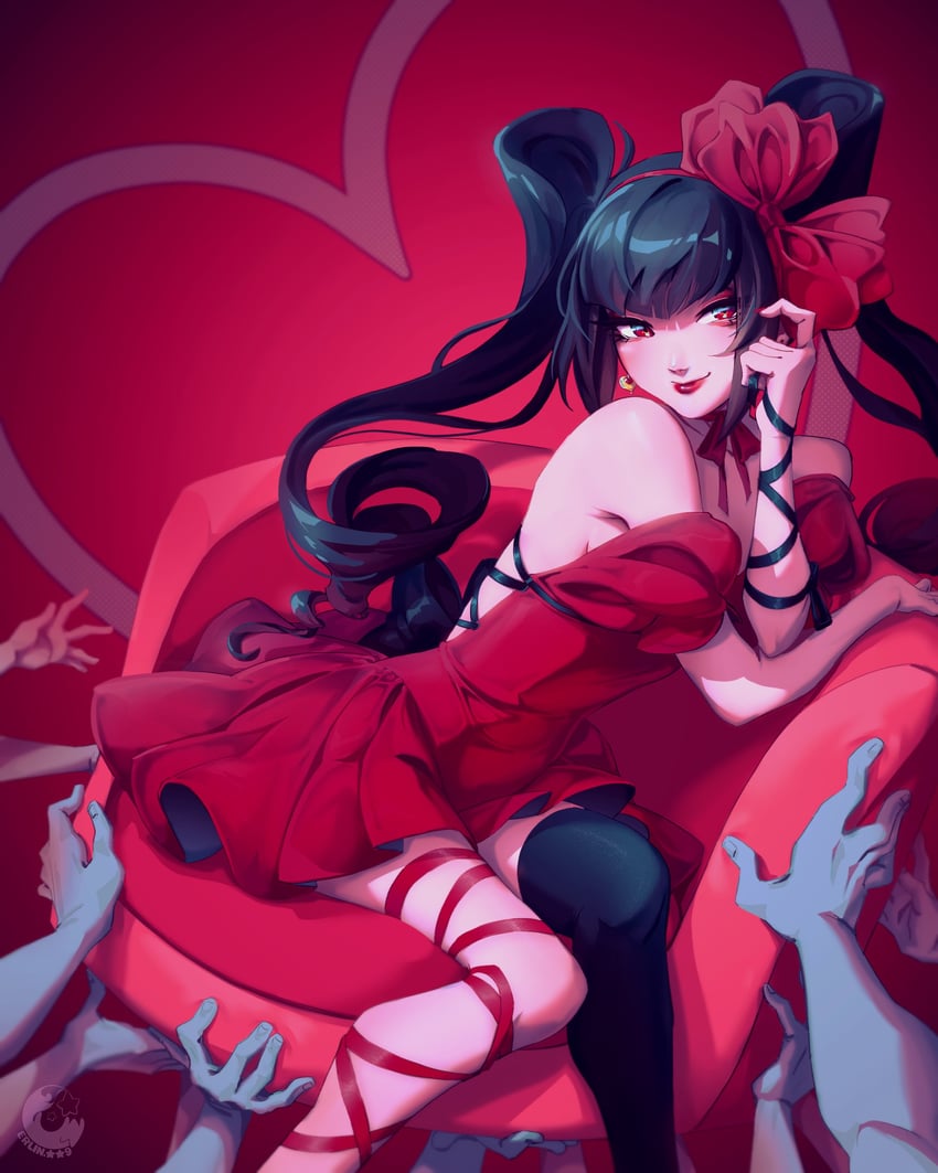 celestia ludenberg (danganronpa and 1 more) drawn by erlin_009