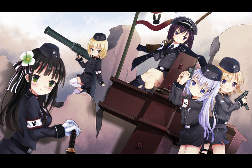 kafuu chino, hoto cocoa, kirima syaro, tedeza rize, and ujimatsu chiya (gochuumon wa usagi desu ka?) drawn by guhua67