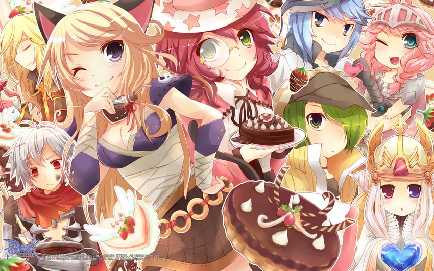 poring, assassin cross, assassin, pope, rune, and 6 more (ragnarok online) drawn by shindo_hachigo