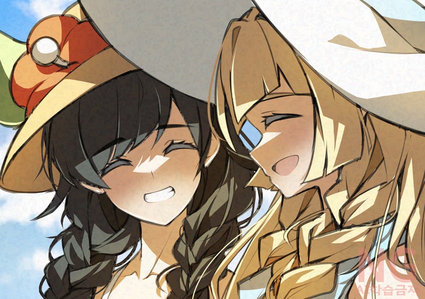 lillie and selene (pokemon and 1 more) drawn by cloudsmoothie