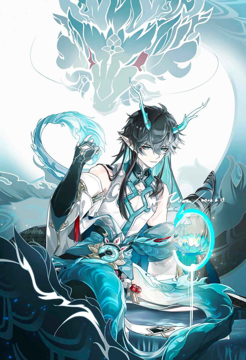dan heng (honkai and 1 more) drawn by nnnnnova