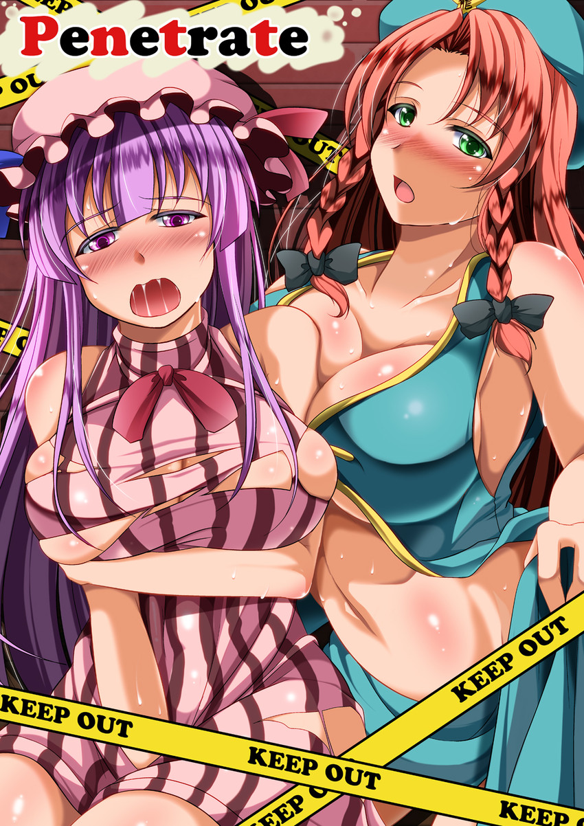 patchouli knowledge and hong meiling (touhou) drawn by reiha_(penetrate)