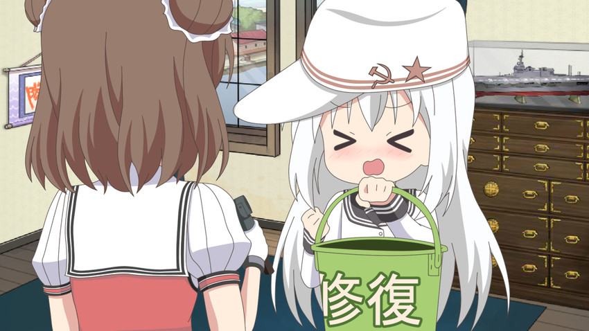 hibiki, verniy, naka, and naka kai ni (kantai collection and 1 more) drawn by hikall