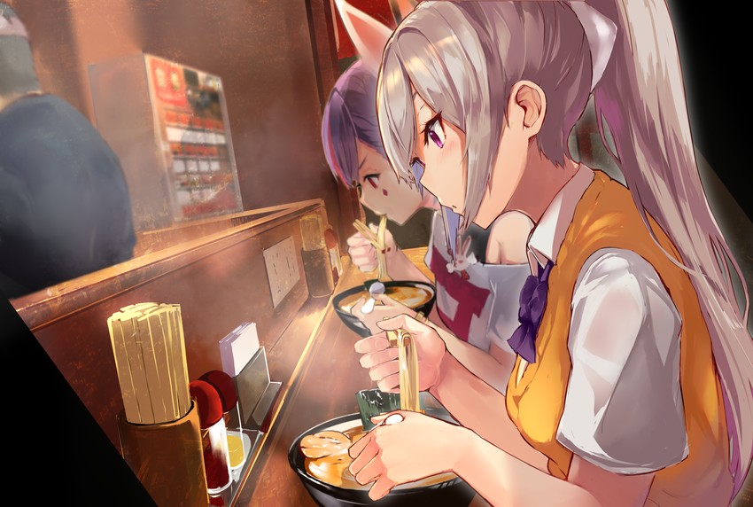 higuchi kaede and tenjin kotone (nijisanji and 1 more) drawn by nashimisaki_futakotamagawa