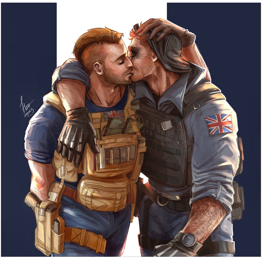 ghost and soap (call of duty and 1 more) drawn by leonorel7