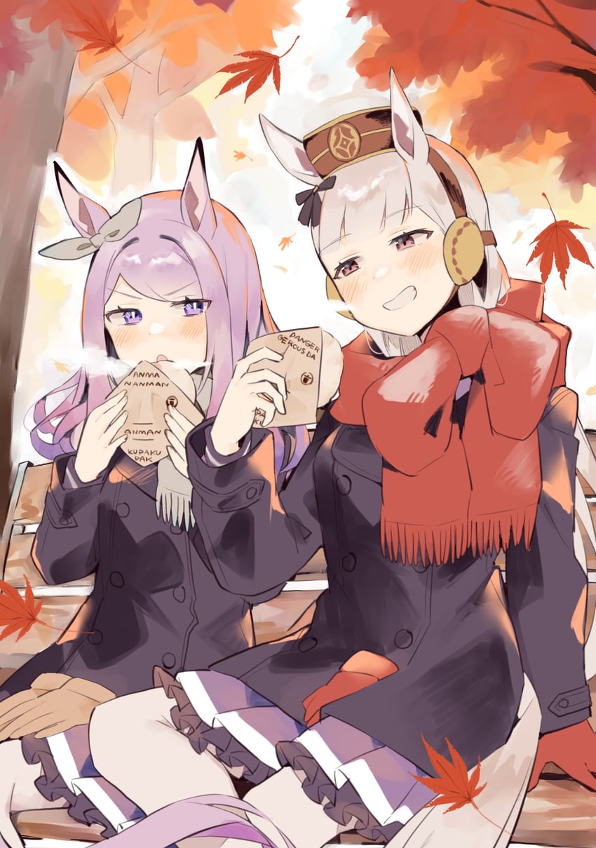 gold ship and mejiro mcqueen (umamusume) drawn by usukawa_(uskw_sr)