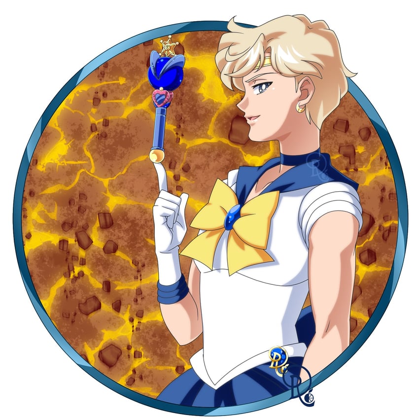 ten'ou haruka and sailor uranus (bishoujo senshi sailor moon) drawn by drachea_rannak