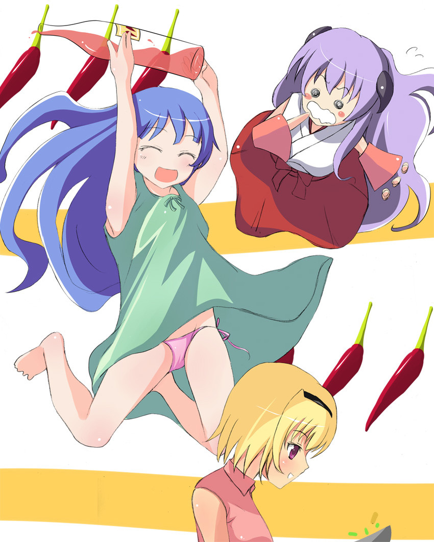 furude rika, houjou satoko, and hanyuu (higurashi no naku koro ni) drawn by surprise_(tishik18)
