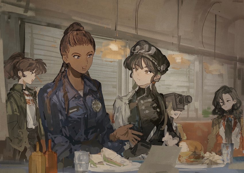 an-an lee, liang yue, noire, loggerhead, and poitier (reverse:1999) drawn by suna_(sunasuna_3)