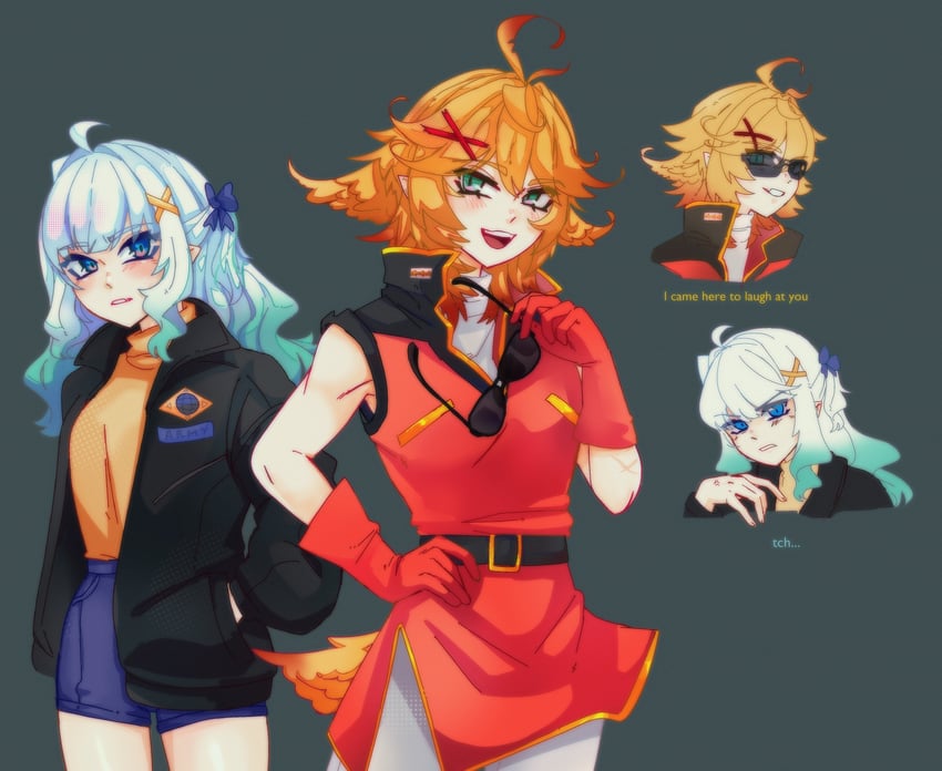 dokibird, mint fantome, amuro ray, and quattro bajeena (gundam and 2 more) drawn by gads_koookwee