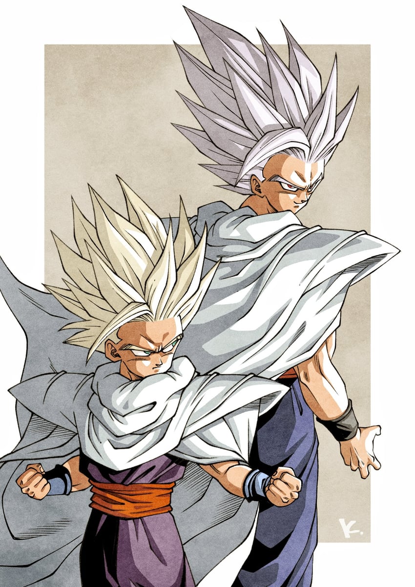 son gohan and gohan beast (dragon ball and 3 more) drawn by kakeru_(dbskakeru)