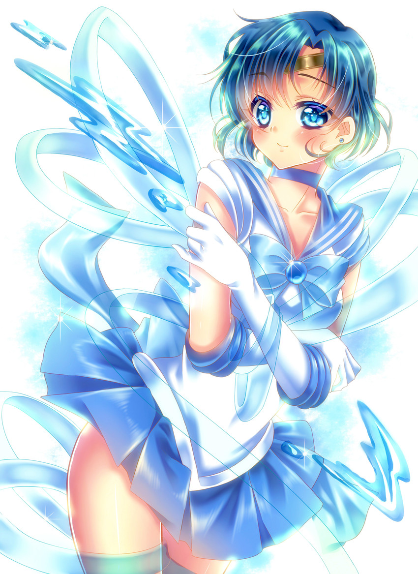 mizuno ami and sailor mercury (bishoujo senshi sailor moon) drawn by touki_matsuri