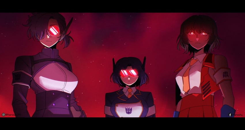 starscream, soundwave, and shockwave (transformers and 2 more) drawn by harashu_(harashu96)