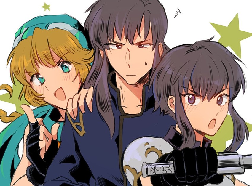 larcei, patty, and shannan (fire emblem and 1 more) drawn by noshima