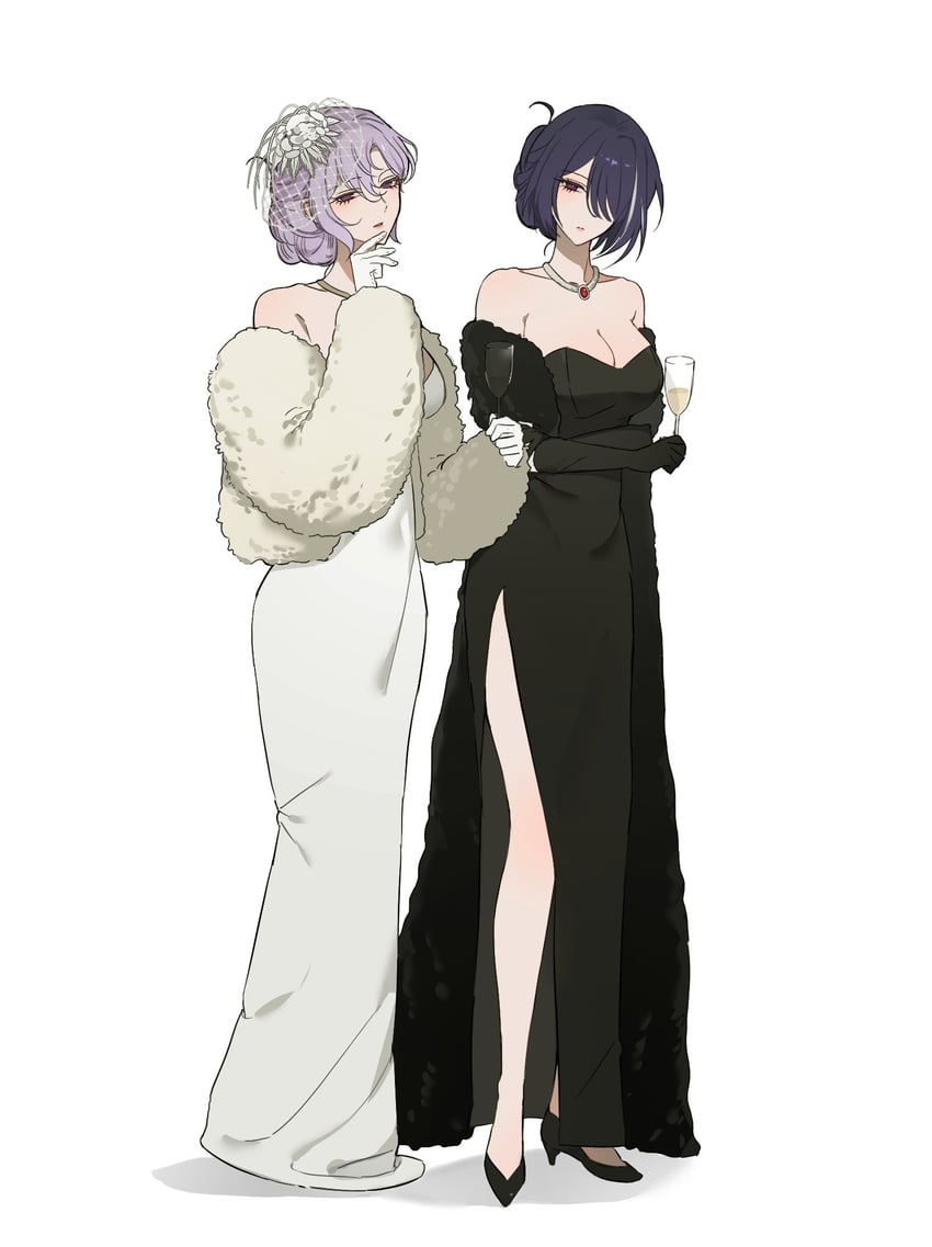 acheron and black swan (honkai and 1 more) drawn by 9_(hcl9fg)