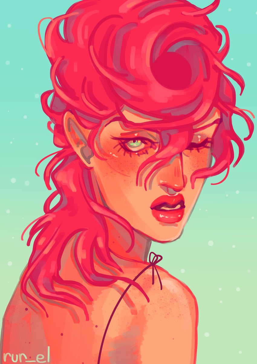 trish una (jojo no kimyou na bouken and 1 more) drawn by rur_el