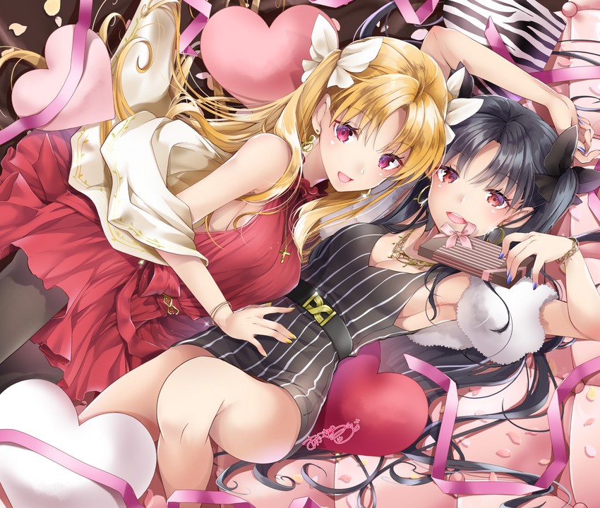 ereshkigal and ishtar (fate and 1 more) drawn by akatsuki_hijiri
