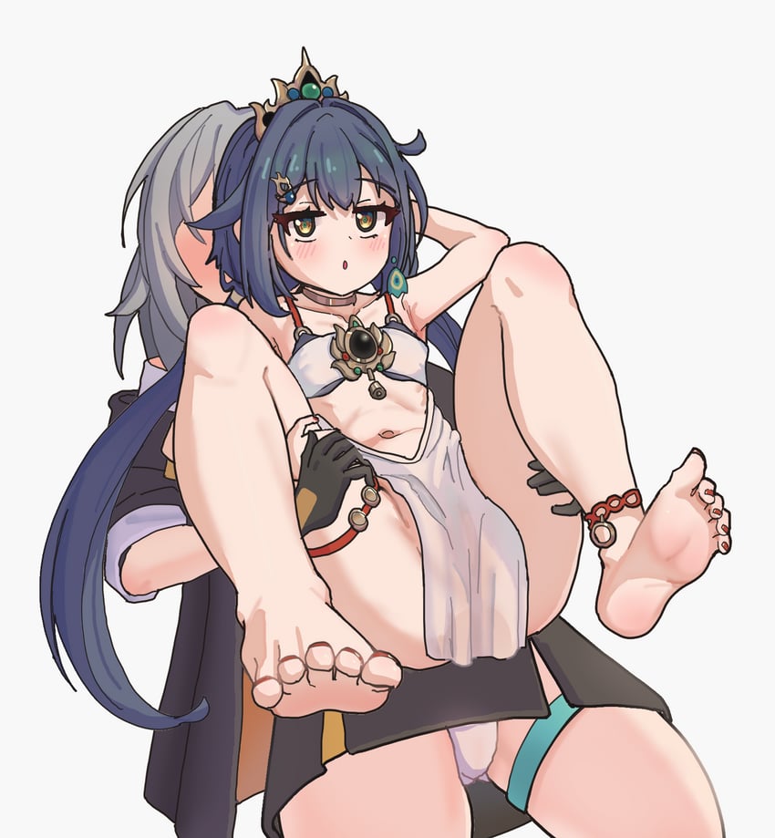 trailblazer, stelle, and yunli (honkai and 1 more) drawn by june_(z50215z)