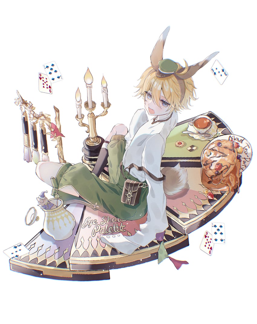 kagamine len and march hare (vocaloid and 1 more) drawn by yu_jiang_(kozakana)