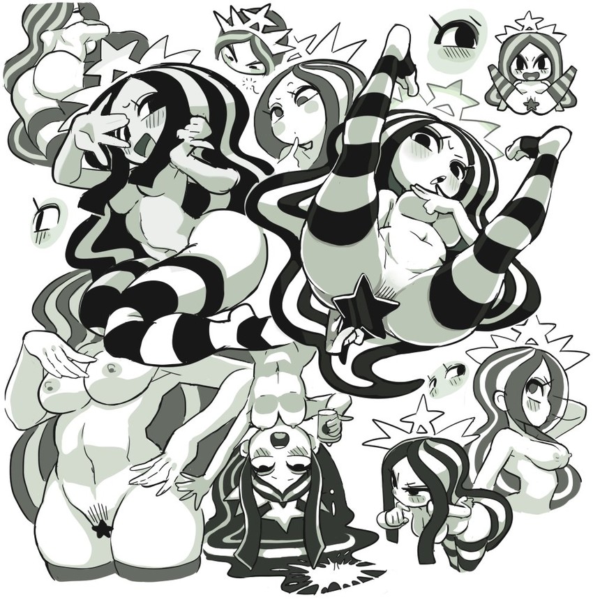 starbucks siren and stb-chan (starbucks) drawn by gashi-gashi
