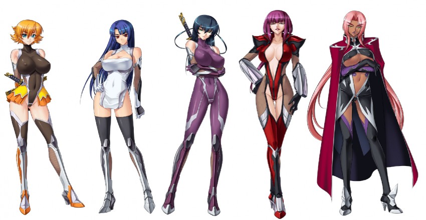 igawa asagi, igawa sakura, ingrid, oboro, and yatsu murasaki (taimanin and 2 more) drawn by kagami_hirotaka