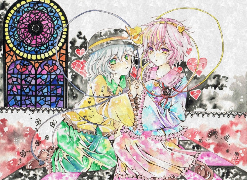 komeiji koishi and komeiji satori (touhou) drawn by n-mix