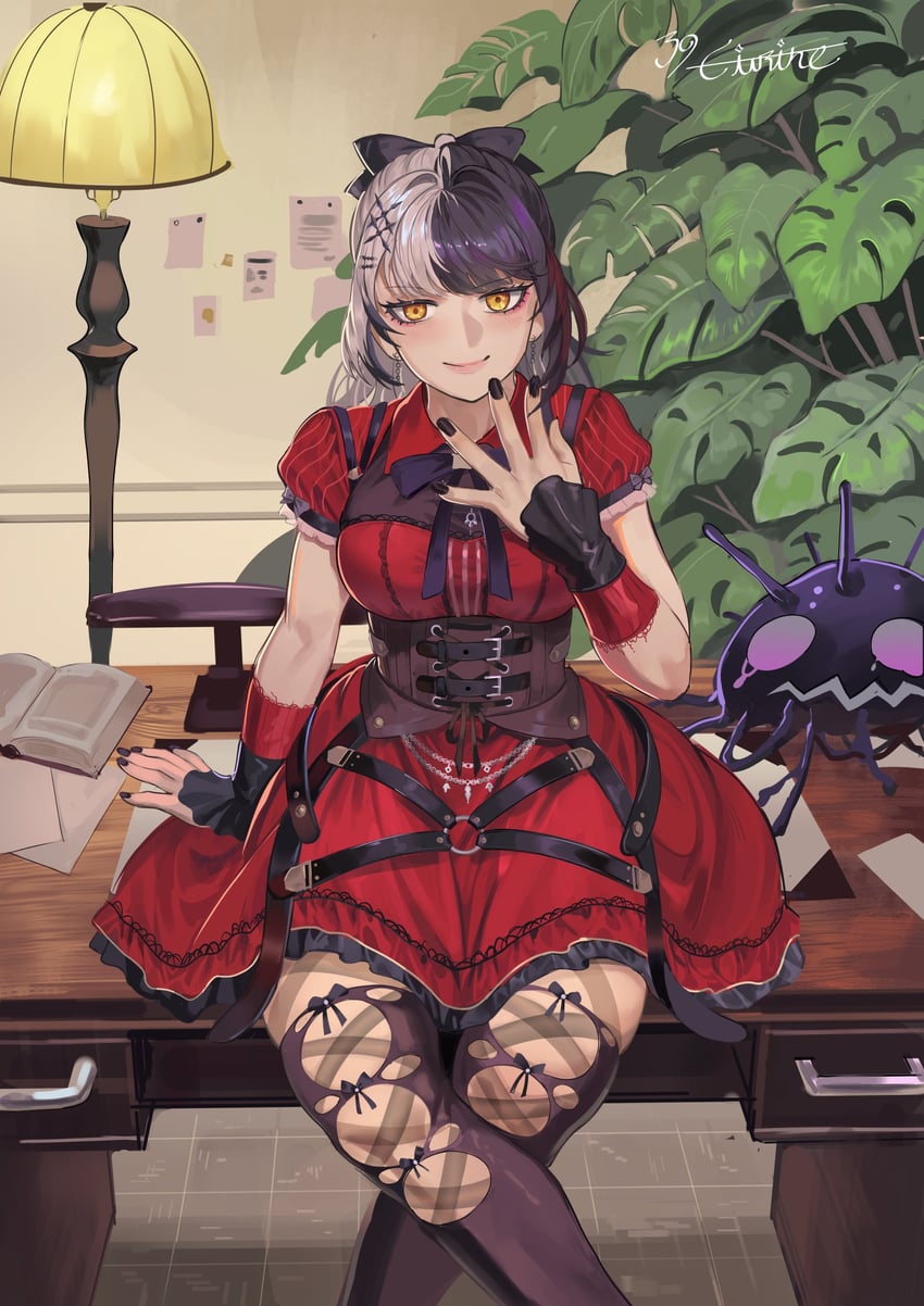 shiori novella and yorick (hololive and 1 more) drawn by 39citrine