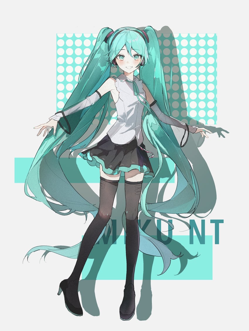 hatsune miku (vocaloid and 1 more) drawn by pye_yyy